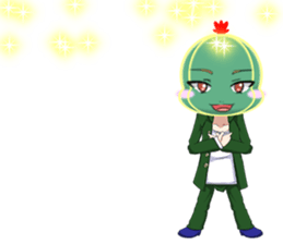 Lovely Cool cactus Valentine English sticker #14845497