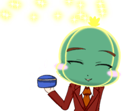 Lovely Cool cactus Valentine English sticker #14845498