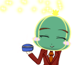 Lovely Cool cactus Valentine English sticker #14845498