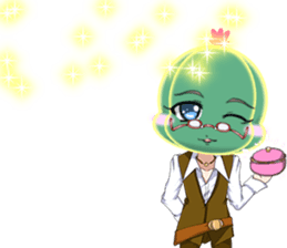 Lovely Cool cactus Valentine English sticker #14845503