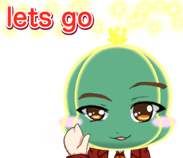 Lovely Cool cactus Valentine English sticker #14845506