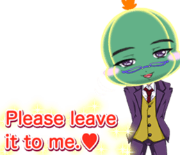 Lovely Cool cactus Valentine English sticker #14845508