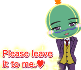 Lovely Cool cactus Valentine English sticker #14845508