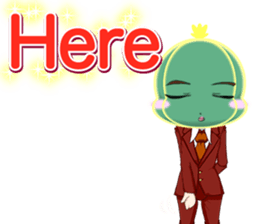 Lovely Cool cactus Valentine English sticker #14845510