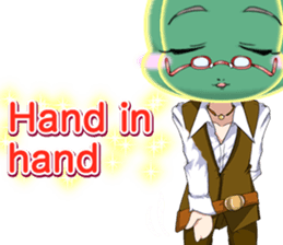 Lovely Cool cactus Valentine English sticker #14845511