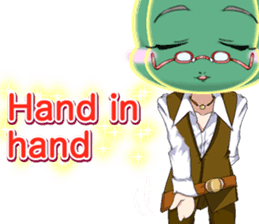 Lovely Cool cactus Valentine English sticker #14845511