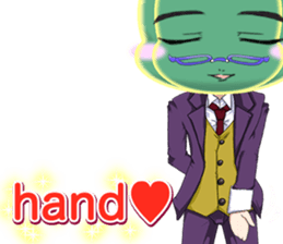 Lovely Cool cactus Valentine English sticker #14845512