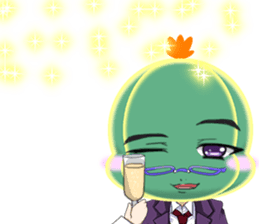 Lovely Cool cactus Valentine English sticker #14845516