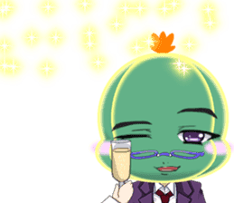 Lovely Cool cactus Valentine English sticker #14845516