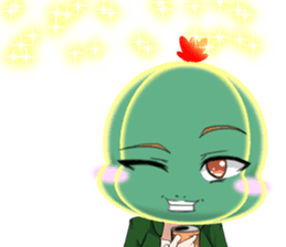 Lovely Cool cactus Valentine English sticker #14845517