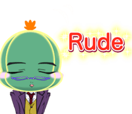 Lovely Cool cactus Valentine English sticker #14845520