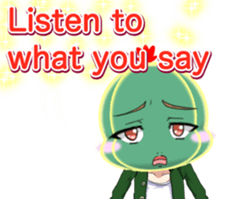 Lovely Cool cactus Valentine English sticker #14845521