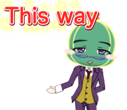 Lovely Cool cactus Valentine English sticker #14845524