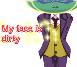 Lovely Cool cactus Valentine English sticker #14845528