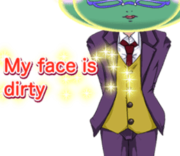 Lovely Cool cactus Valentine English sticker #14845528