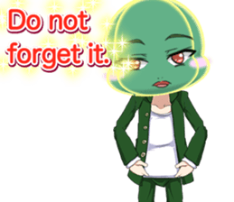 Lovely Cool cactus Valentine English sticker #14845533