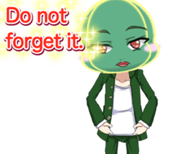 Lovely Cool cactus Valentine English sticker #14845533