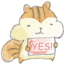 The water paint chipmunk sticker #14845905