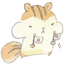 The water paint chipmunk sticker #14845910