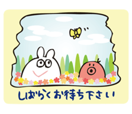 rabbit and octopus2 sticker #14846086