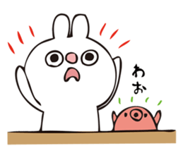 rabbit and octopus2 sticker #14846087