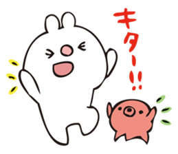 rabbit and octopus2 sticker #14846106