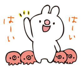 rabbit and octopus2 sticker #14846111
