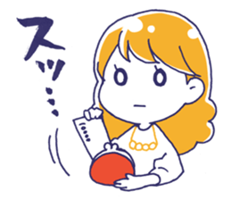 A girl watching theater sticker #14846715