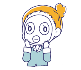 A girl watching theater sticker #14846721