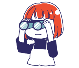 A girl watching theater sticker #14846736