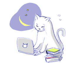 cat walks Japan sticker #14848713