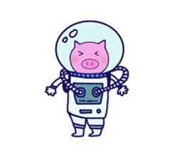 little pig KU CHI sticker #14848943