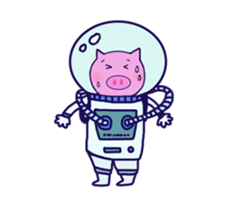 little pig KU CHI sticker #14848946