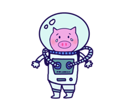 little pig KU CHI sticker #14848947
