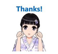 Shuiyuan Yusha move with Kimono NO.1(en) sticker #14850148