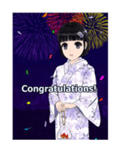 Shuiyuan Yusha move with Kimono NO.1(en) sticker #14850153