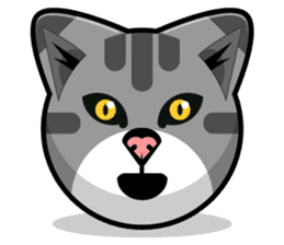 Kitty Cat Stickers - Feline Emoji sticker #14853480