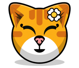 Kitty Cat Stickers - Feline Emoji sticker #14853485