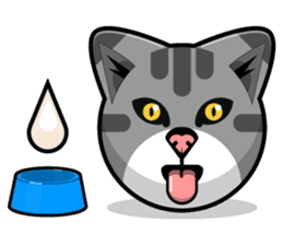 Kitty Cat Stickers - Feline Emoji sticker #14853490