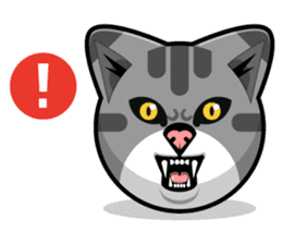Kitty Cat Stickers - Feline Emoji sticker #14853504