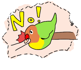 The birds I feel cutting off. sticker #14853653