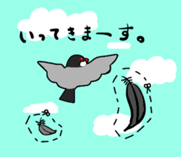 The birds I feel cutting off. sticker #14853665