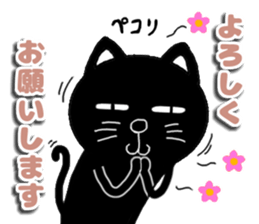 black cat Daily conversation sticker #14854492