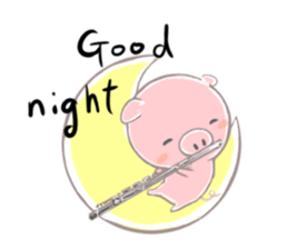 A piggy and musical instrument sticker #14855364