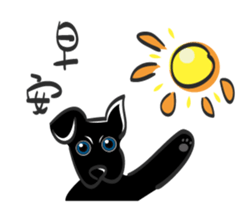 The little black dog in the hometown sticker #14855742