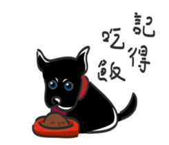 The little black dog in the hometown sticker #14855758