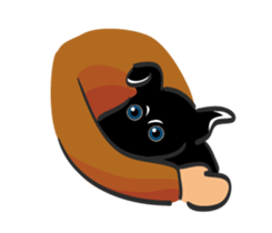 The little black dog in the hometown sticker #14855766