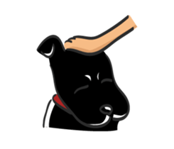 The little black dog in the hometown sticker #14855769
