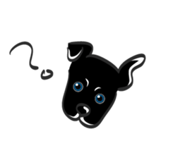 The little black dog in the hometown sticker #14855770