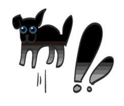 The little black dog in the hometown sticker #14855771